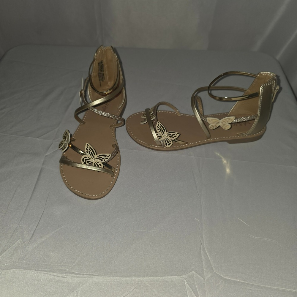 Self Esteem Girls Gold Butterfly Sandals Size 3M – Pre-Owned